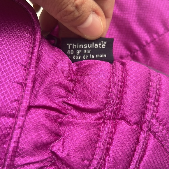 Large women’s retro thinsulate puffer mittens - Picture 2 of 5